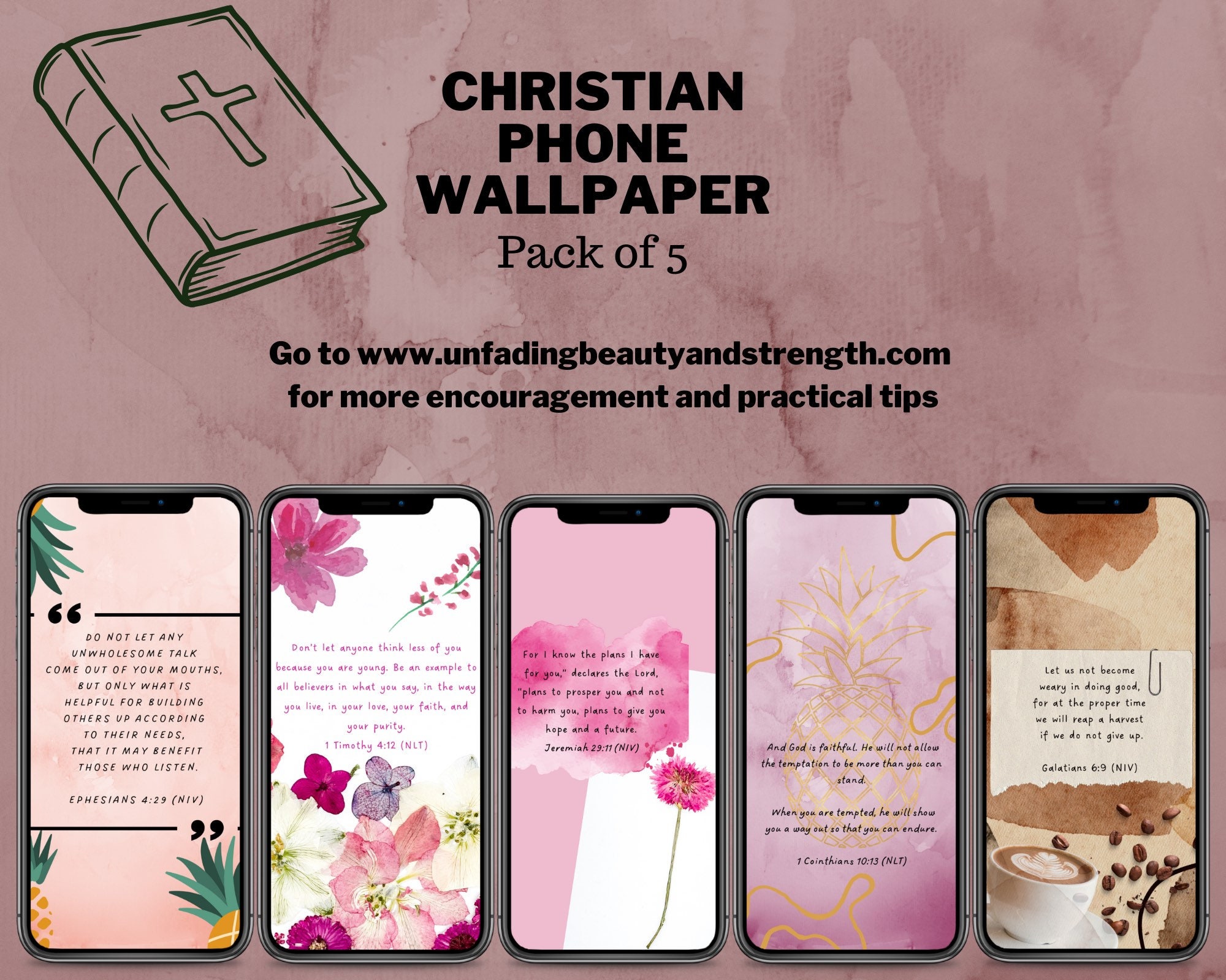 Scripture Wallpaper - Etsy Australia Scripture Wallpaper - Etsy Australia