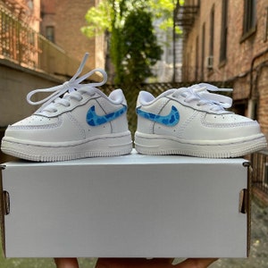 Custom Nike Air Force 1 | Hand Painted Sneakers | Blues | Personalized ...