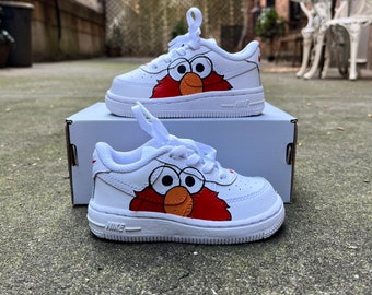 Custom Nike Air Force 1 | Hand Painted Sneakers | Elmo | Personalized Nike Shoes AF1 | Custom Kicks Toddler/Kids/Men/Women