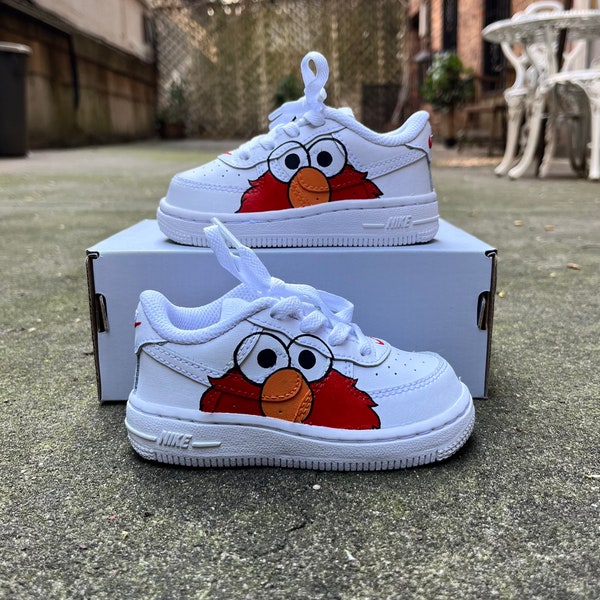 Nike Air Force 1 personalizadas / Zapatillas pintadas a mano / Elmo / Zapatos Nike personalizados AF1 / Patadas personalizadas para niños pequeños/niños/hombres/mujeres