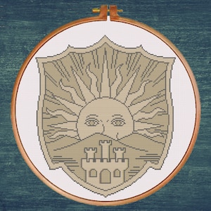 Golden Dawn Squad Logo: Cross Stitch Pattern PDF Digital Download