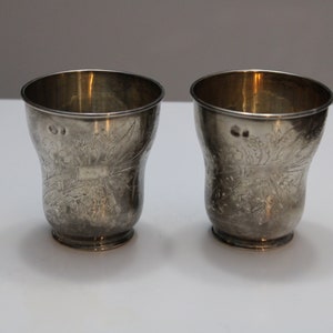 Ottoman Silver Cups with Tughra, Silver