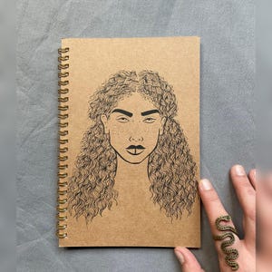 Quaderno A5 con copertina dipinta a mano, copertine in carta kraft, quaderno artistico, regalo originale fatto a mano, quaderno per scrivere, quaderno