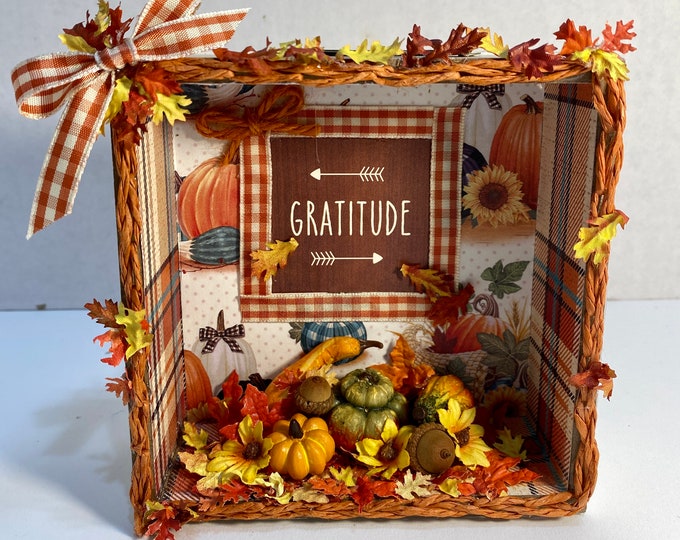 Autumn Diorama, Fall, Shadow Box, Leaves, Thanksgiving, Charming ...
