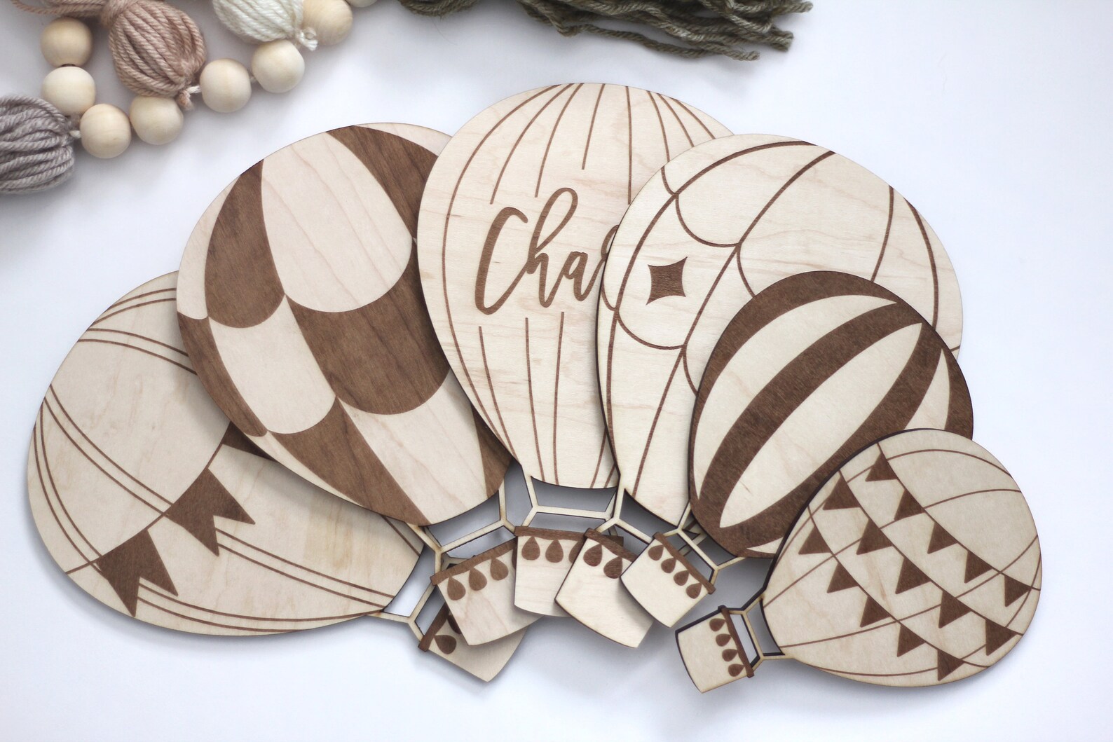 Wood Hot Air Balloon Set for Nursery Baby Girl Cloud Wall Etsy