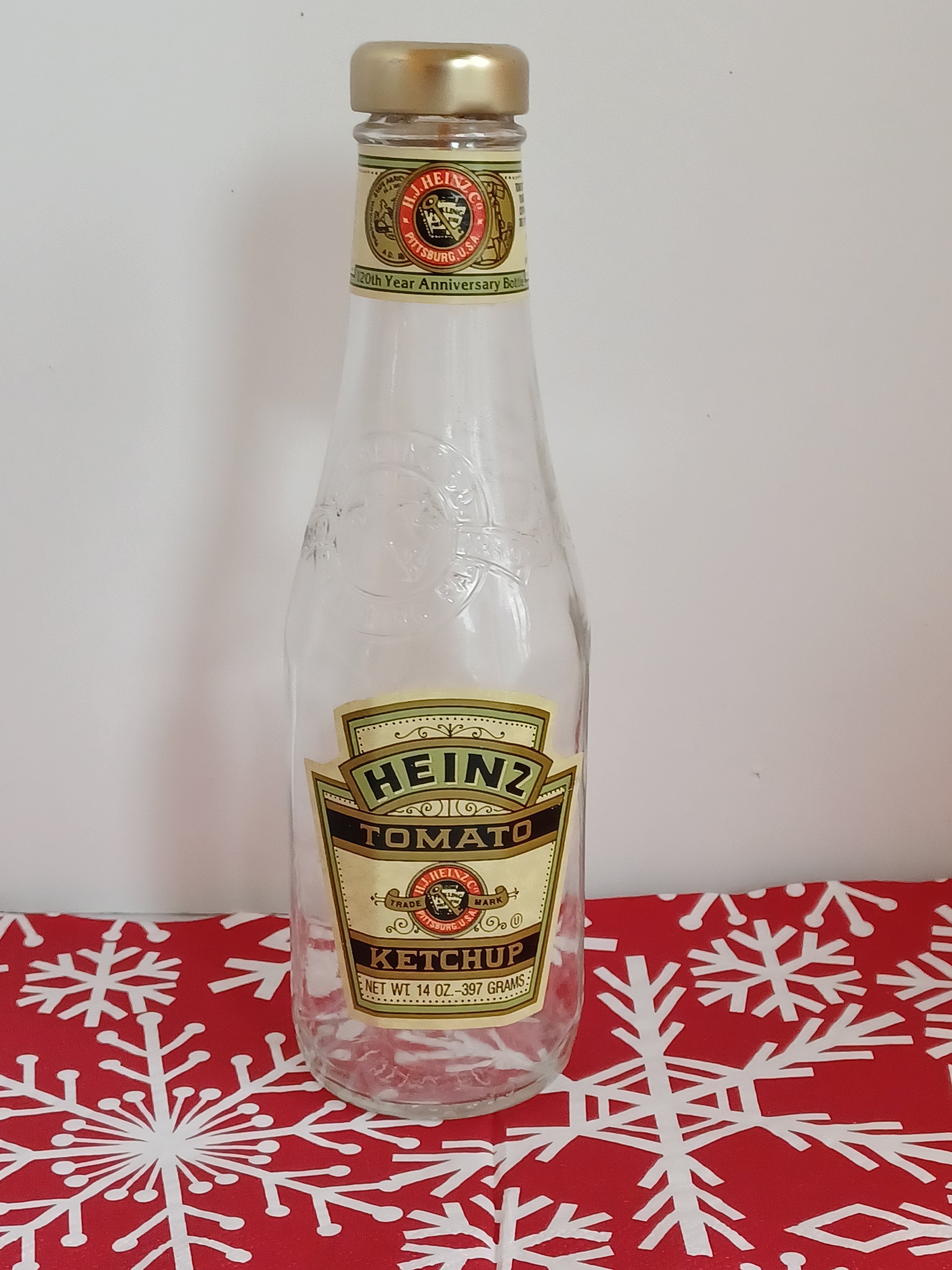 Vintage HEINZ Ketchup Anniversary Bottle 1989 Collectible Glass