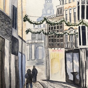Winter City Design | Architecture | Watercolor Art