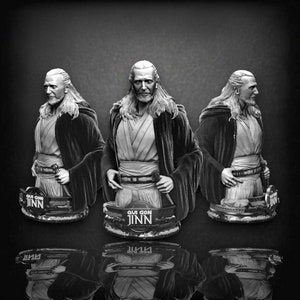 Qui-gon Jinn star Wars Fan Art 3D Statue 