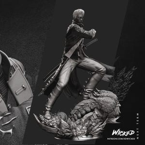 Devil May Cry - Vergil - Resin 3D Print - Physical Model