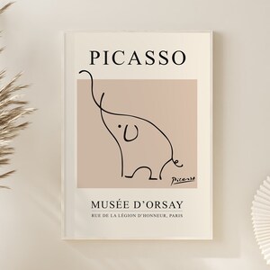 Picasso One Line Drawing, Picasso Print, Picasso Poster, Picasso Art Print, Animal Sketch, Exhibition Poster, One Line Art, Picasso Sketch