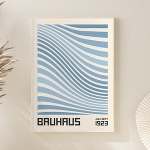 Stampa Bauhaus, Poster della mostra, Arte astratta della parete Bauhaus, Stampe murali alla moda, Arredamento Bauhaus, Stampa d&#39;arte digitale, Poster geometrico Bauhaus