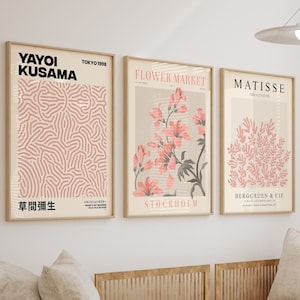 Exhibition Print Set, Gallery Wall Set, 3 Piece Wall Art, Set of 3 Prints, Home Decor, Matisse Print Set, Digital Print Set