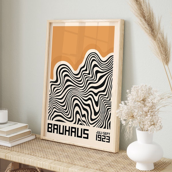 Bauhaus druckbares Ausstellungsplakat, Bauhaus Kunst, geometrische Prints, Bauhaus-Druck, Bauhaus Wandkunst, Galerie Wandkunst, digitale Kunstdruck