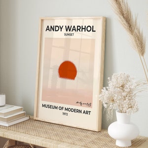 Andy Warhol Print, Andy Warhol Poster, Exhibition Poster, Warhol Sunset Print, Vintage Art Poster, Pop Art Poster, Digital Art Print