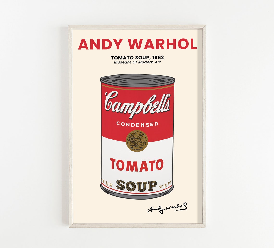 Andy Warhol Tomato Soup Campbells Soup Print Warhol Pop Art - Etsy