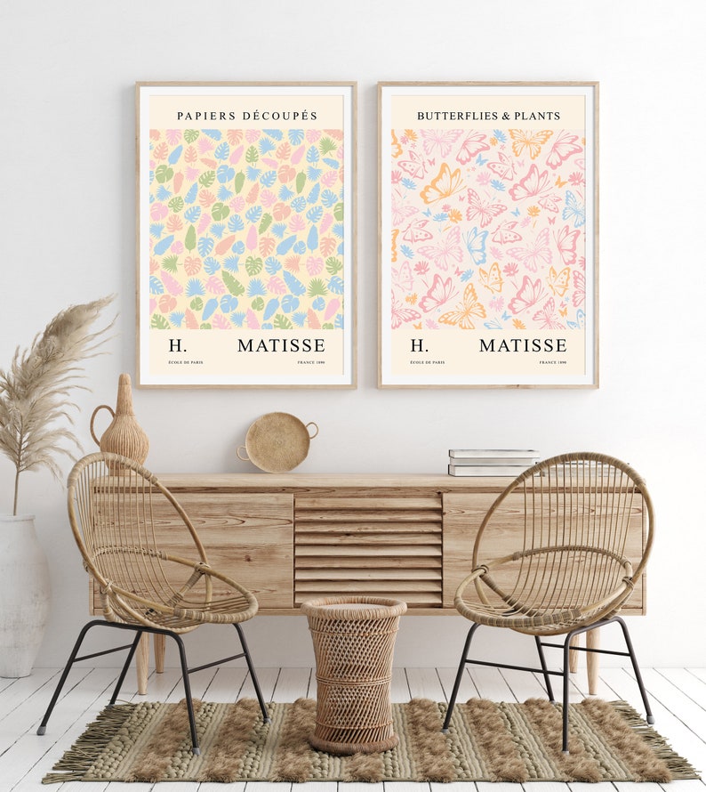 Pastel Collage Danish Pastel Print Set Flower Market Set of Etsy