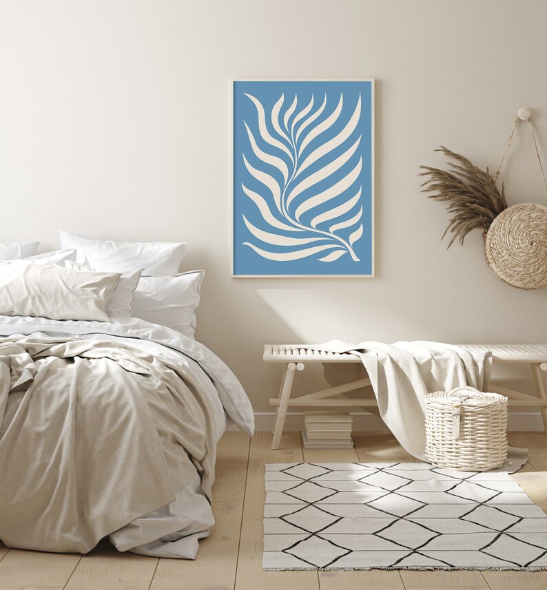 Blue Gallery Wall Set of 6 Light Blue Wall Art Matisse Etsy