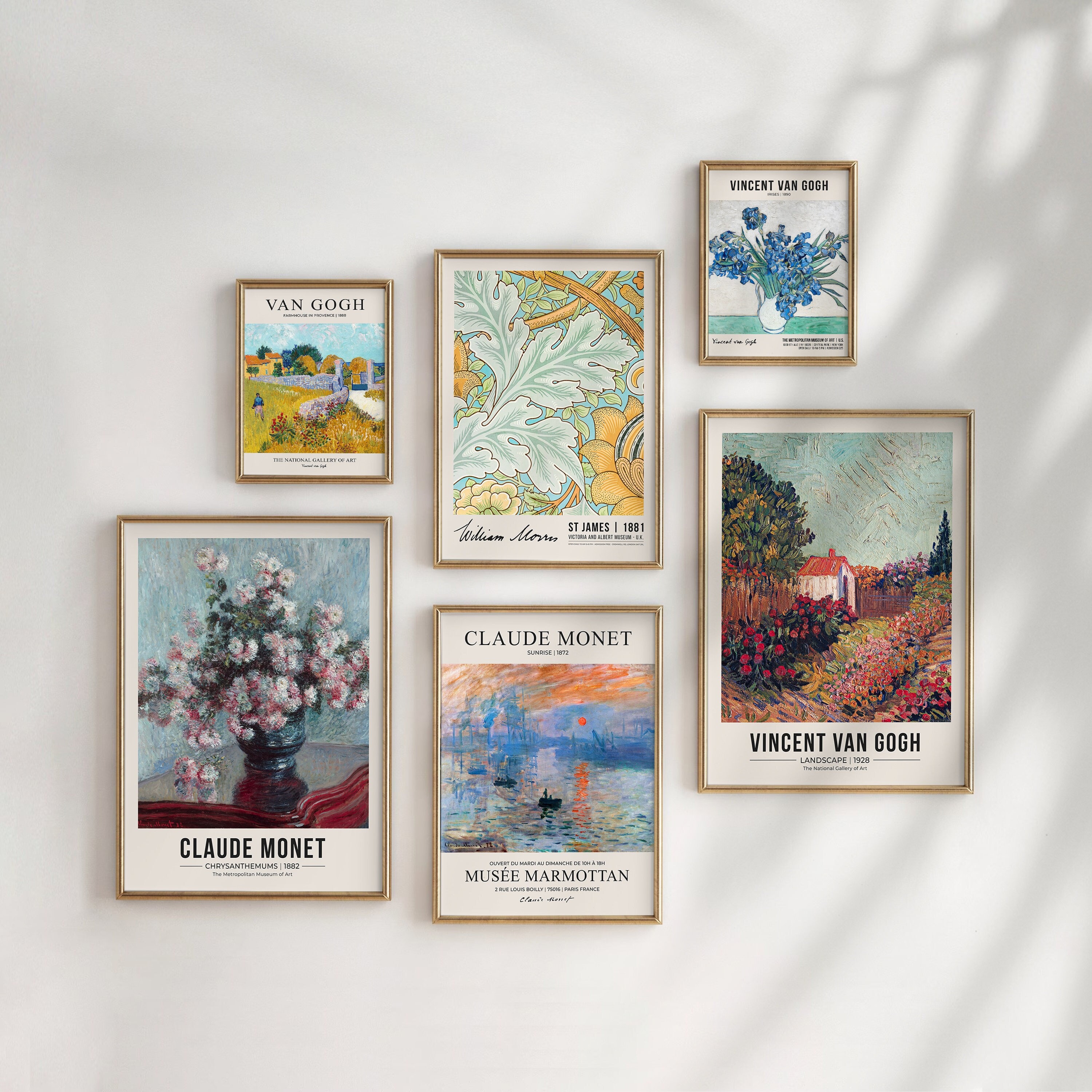 Gallery Wall Set of 6 Prints, Aesthetic Room Decor, Vintage Paintings ...