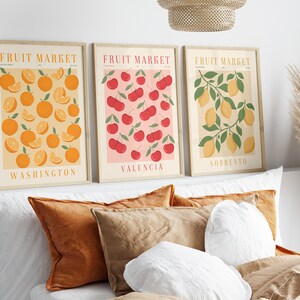 Flower Market Print, Set of 12, Botanical Wall Art, Floral Drawing ...