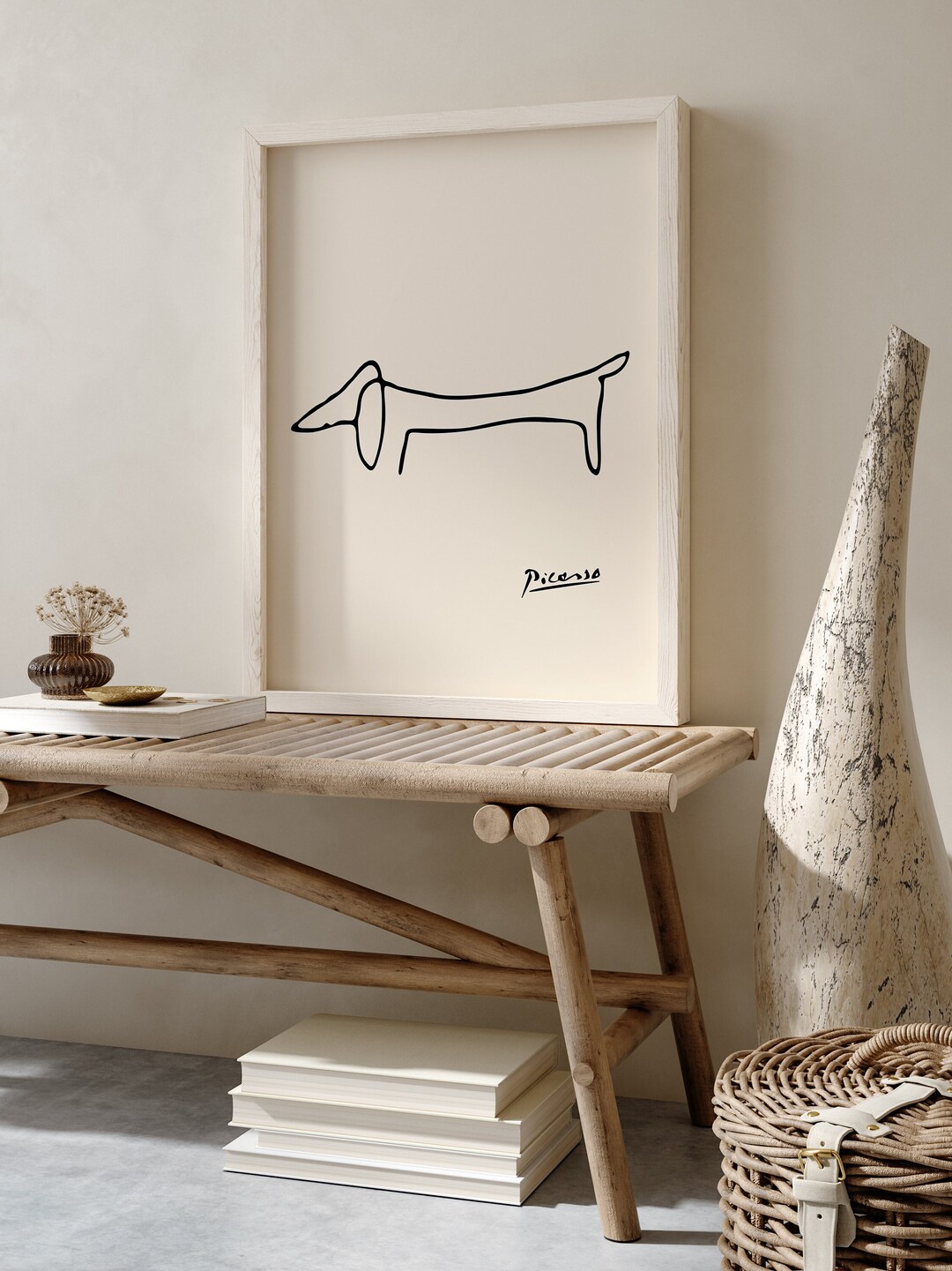 Picasso Dog Line Art Print Picasso Animal Wall Art Picasso - Etsy