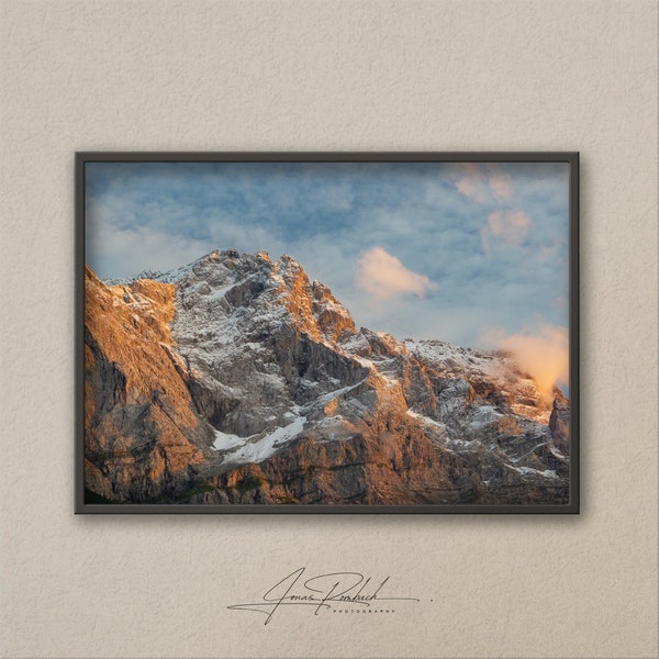 Zugspitze im Alpenglühen des Sonnenuntergangs - Fine-Art-Print - Fotoposter