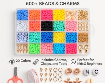 Jewelry Making Kit, Beads for DIY,Neclace Bracelet Making Craft Kit, Color Bead Set, Bohemian Jewelry Making,
