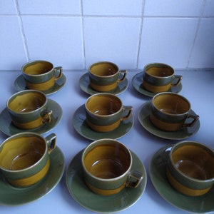 Vintage/ retro coffee cups. Cup and saucers.
