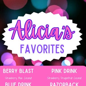 Alicia&#39;s Favorites 10 Sugar Free Loaded drinks with Vitamins & Electrolytes 10 drinks 30 dollars always free shipping