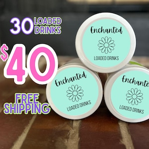 180mg Caffeine TUB 30 Loaded drinks with Scoop Free Shipping 60 Flavors Hydration, Vitamins Increase Energy and Focus Sugar Free