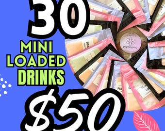 30 MINI Sugar-Free Drink Mix Packets - 30 Packages of Loaded Drinks