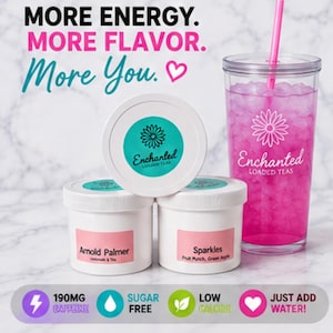 Enchanted Loaded Energy Drink Tub | 30 Servings Sugar-Free Mix (Choose Flavor)