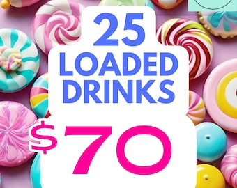 25 Loaded Drink Packets – 32oz Sugar-Free Drink Mix | Bold Flavor & Fun in Every Sip