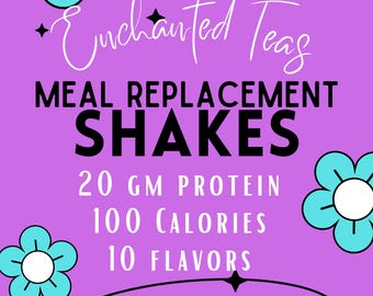 Enchanted Teas Protein Meal Replacement Shakes - 20g Protein, Zero Sugar - 5 or 10 Pack