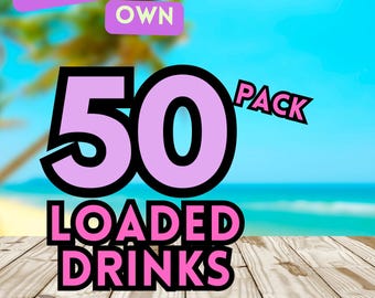 50 Loaded Drink Packets – 32oz Sugar-Free Drink Mix | Bold Flavor & Fun in Every Sip