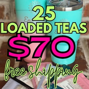 25 Full Sized 32oz Sugar-Free Energy Packed Loaded Drink Packets – 220mg Caffeine, 32oz Size
