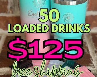 50-Pack Loaded Drink Packets – 32oz Sugar-Free Drink Mix | Bold Flavor & Fun in Every Sip