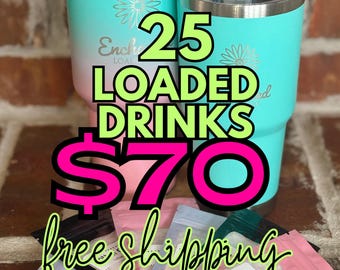 25 Loaded Drink Packets – 32oz Sugar-Free Drink Mix | Bold Flavor & Fun in Every Sip
