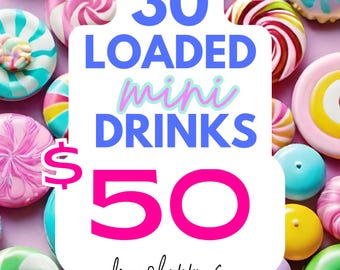 30 Mini Loaded Drink Packets – Sugar-Free 18–24oz Drink Mix | Fun, Flavorful, & Portable