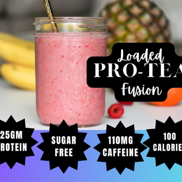 10 LOADED TEA with PROTEIN Shake Powder 50 Flavors Zero Sugar Keto Diet Friendly Weight Loss Energy Boost Low Carb Drink