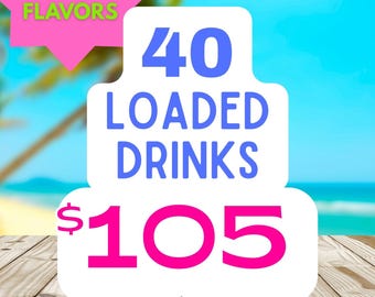 40 Loaded Drink Packets – 32oz Sugar-Free Drink Mix | Bold Flavor & Fun in Every Sip