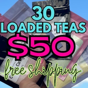 MINI Loaded Drinks for water bottles or the Gym Sugar Free Energy Boost 30 teas for 50 FREE Shipping!! 140mg 18 oz