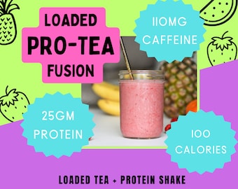 Loaded Protein shake and tea fusion now more nutritious and delicious Caffeine 110mg 25gm Protein Shake Meal Sugar Free 10