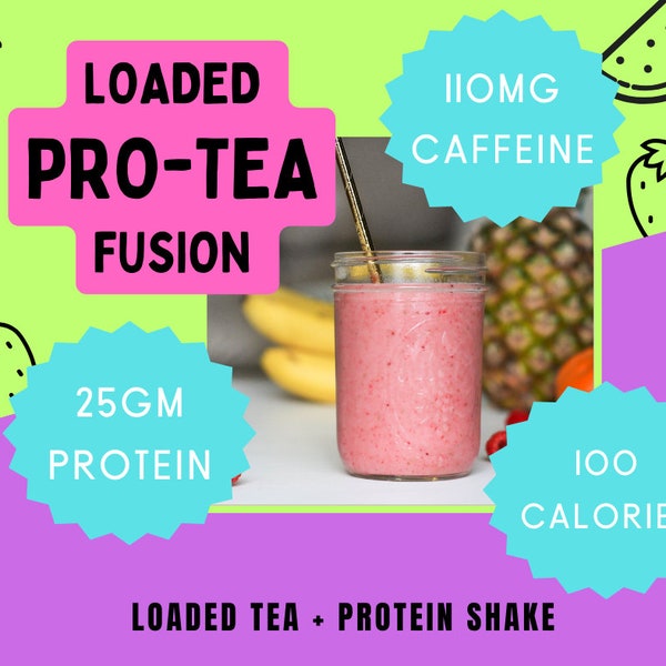 5 Energy Boosting Loaded Protein shake and tea fusion now more nutritious and delicious Caffeine 110mg 25gm Protein Shake Meal Sugar Free