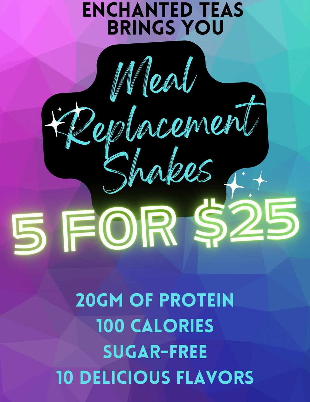 Meal Replacement Shakes 20GM Protein 100 Calories Sugar Free Great