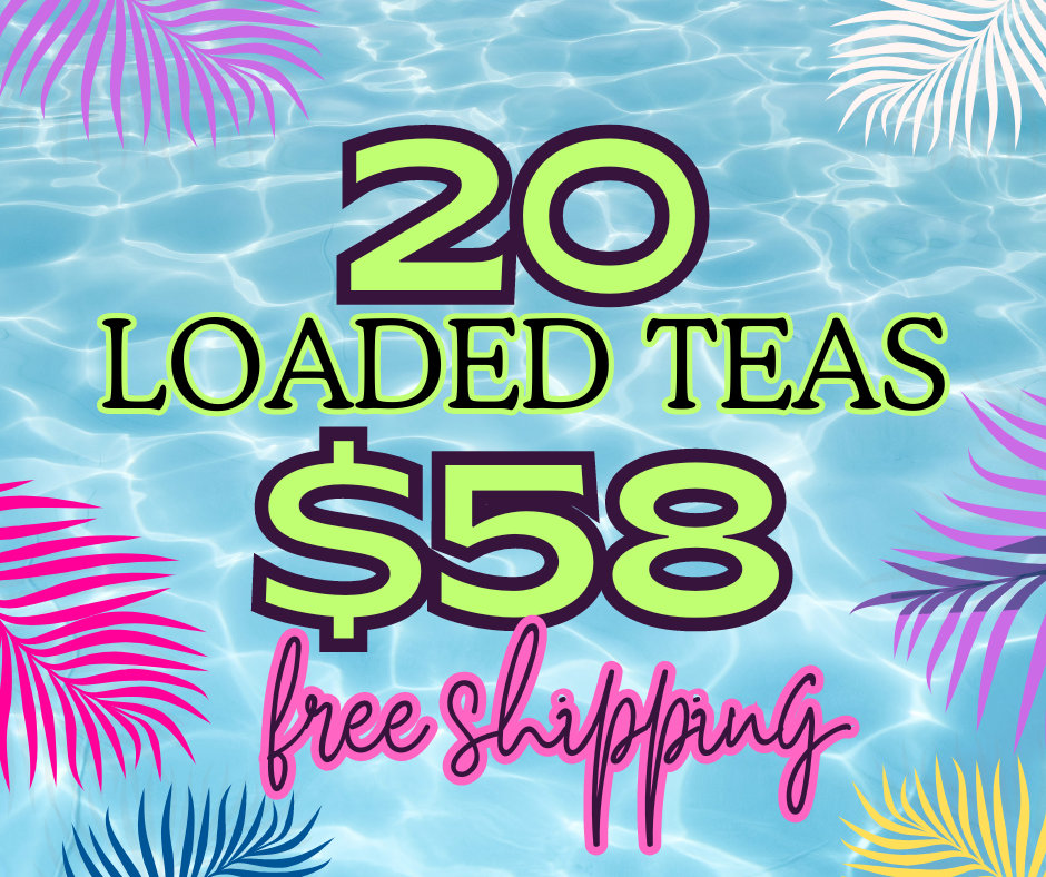 220 MG Caffeine 20-Pack Loaded Tea Kit: Zero Sugar, High-Caffeine Tea for Energy, Hydration, and Antioxidant Support