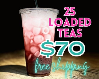 5 star favorite Loaded teas 25 packets for 70 dollars FREE SHIPPING Sugar Free Energy Boosting Best Selling Pick your flavors 50 flavors