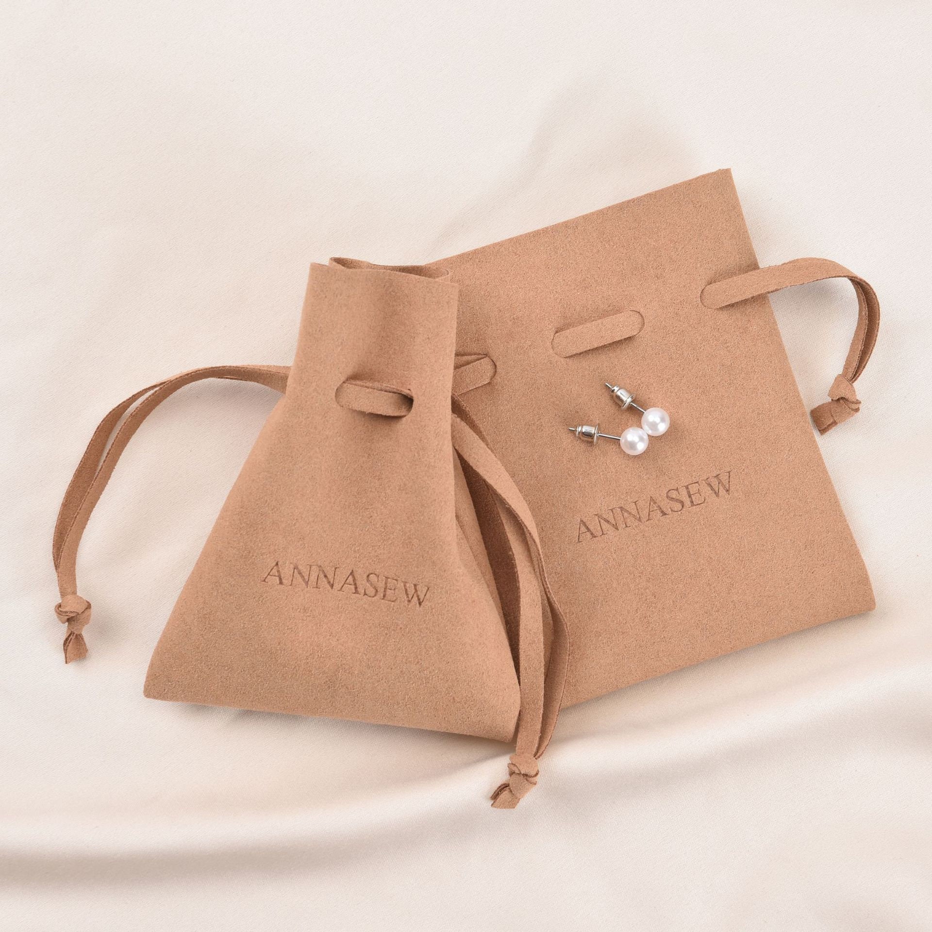 Custom Jewelry Pouches Personalized Logo Print Drawstring Etsy
