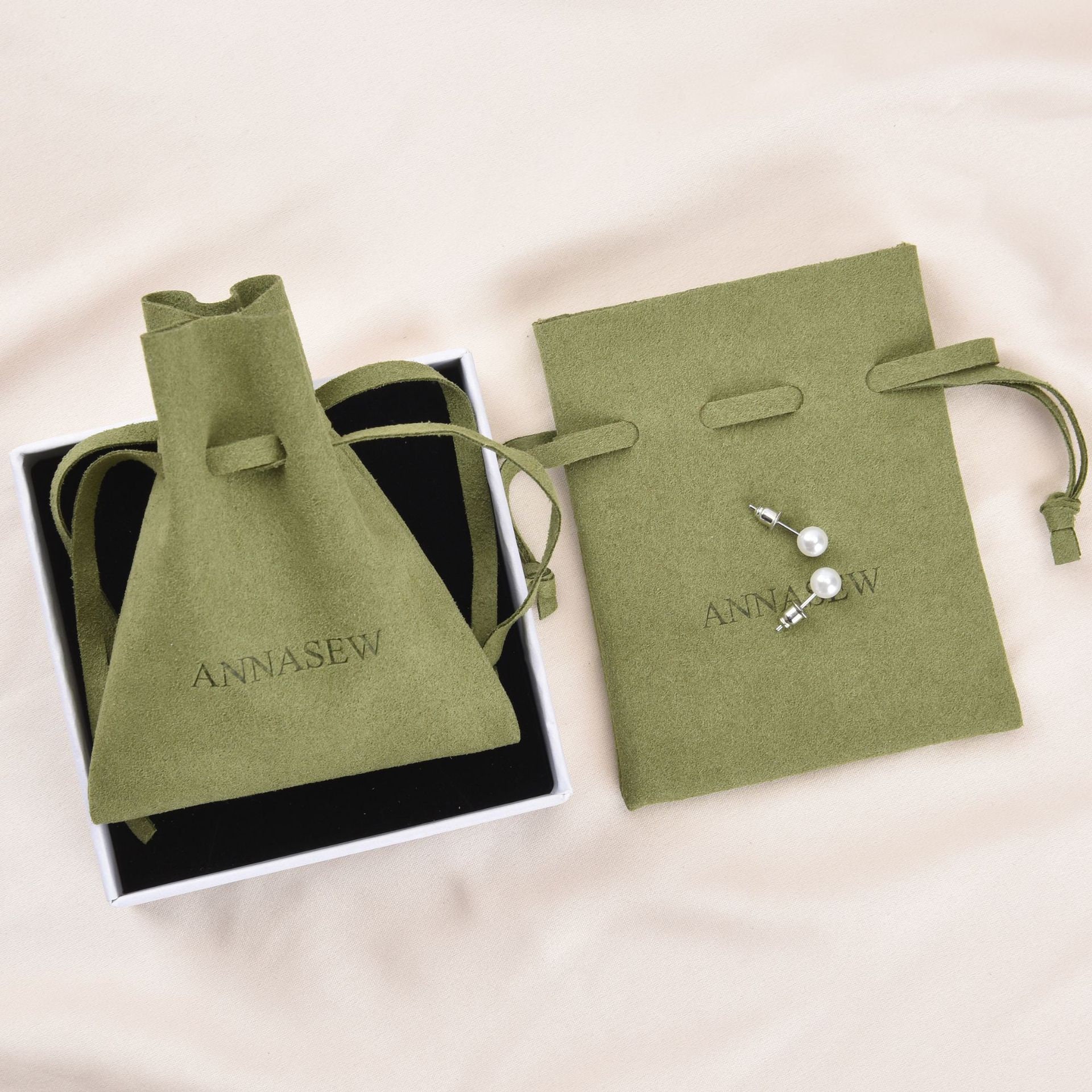 Custom Jewelry Pouches Personalized Logo Print Drawstring Etsy
