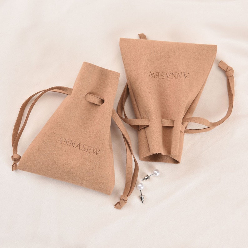 Custom Jewelry Pouches Personalized Logo Print Drawstring Etsy