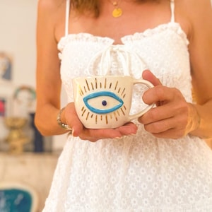 Set of 2 Evil Eye Coffee Mugs